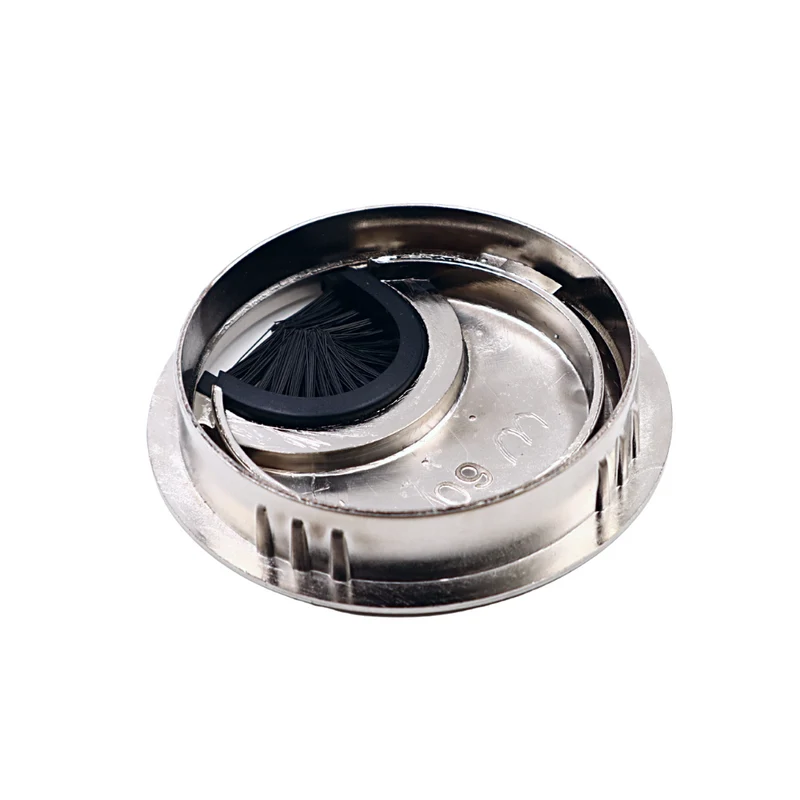 Metall Kabeldurchführung 60mm, Gebürsteter Stahl