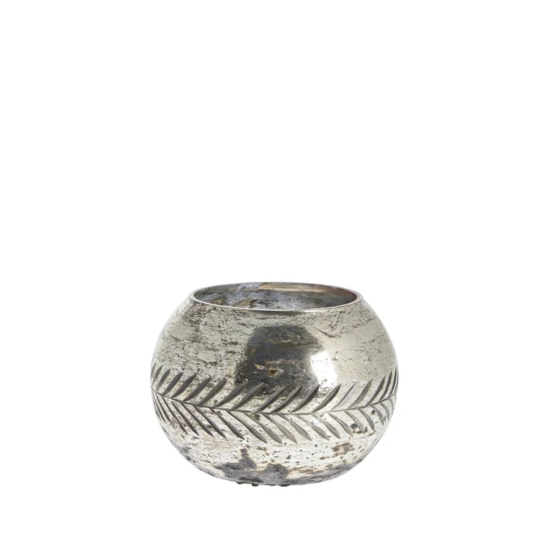 Carlia Teelicht H9,5 cm. antik silber