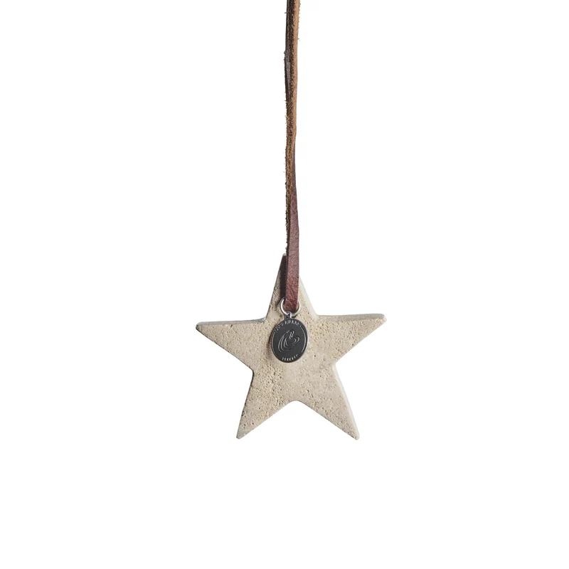 Elina Marmorstern 6,5 cm leinen