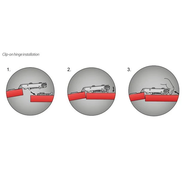 +45º Scharnier Soft-Close Topfband, H2 Montageplatte mit EURO Schrauben für Eckschränke