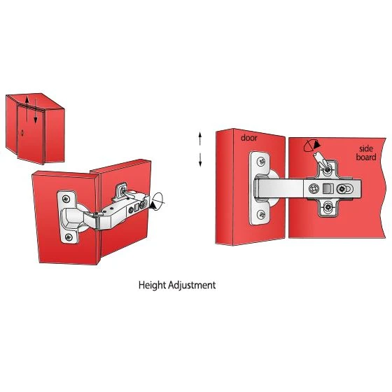 +45º Scharnier Soft-Close Topfband, H2 Montageplatte mit EURO Schrauben für Eckschränke