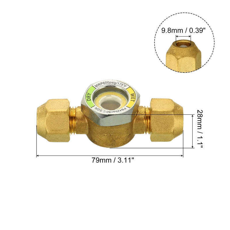 Sight Glass, SAE Universal Liquid Moisture Indicator