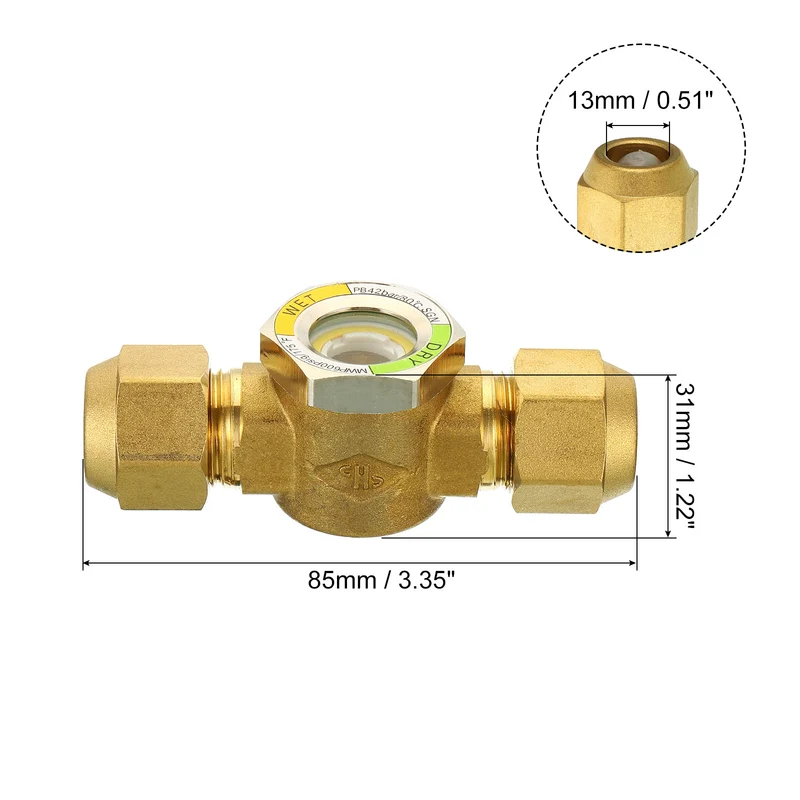 Sight Glass, SAE Universal Liquid Moisture Indicator