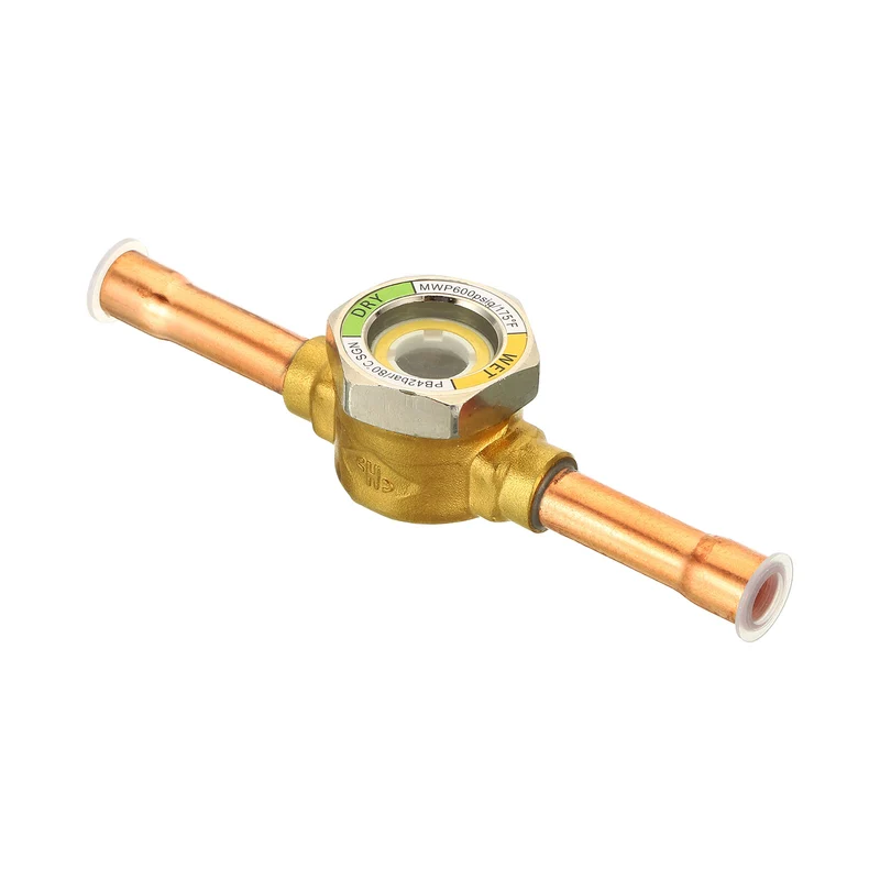 Sight Glass, Sweat Universal Liquid Moisture Indicator Soldering for Air Conditioning HVAC Refrigeration