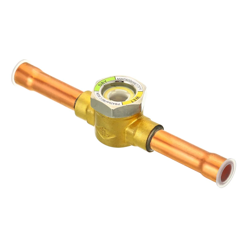 Sight Glass, Sweat Universal Liquid Moisture Indicator Soldering for Air Conditioning HVAC Refrigeration