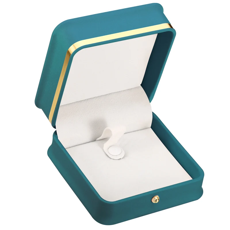 Velvet Bracelet Box, Single Slot Jewelry Holder for Wedding Style 2, Blue