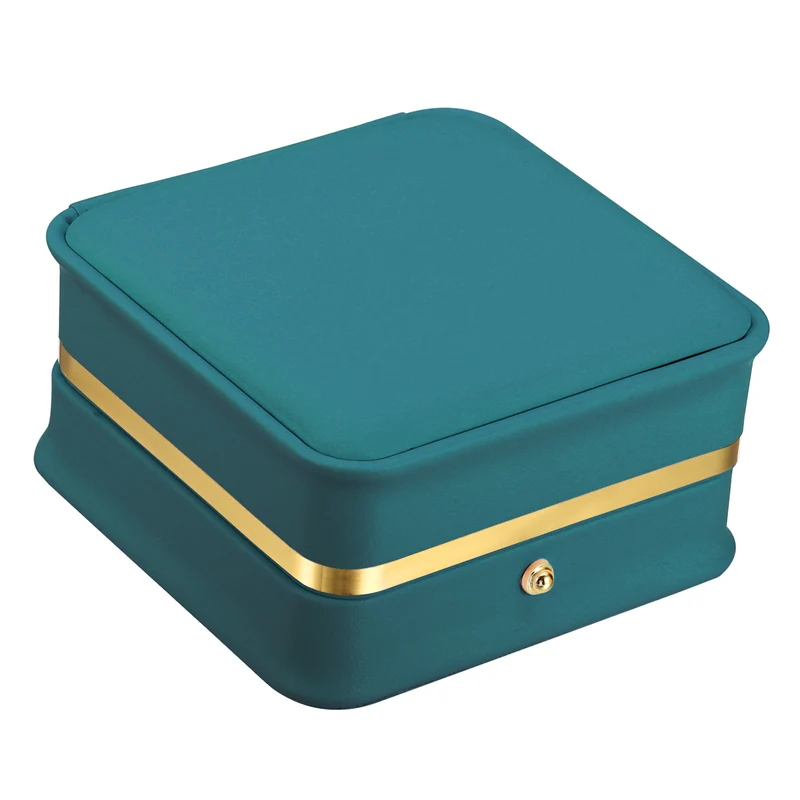 Velvet Bracelet Box, Single Slot Jewelry Holder for Wedding Style 2, Blue