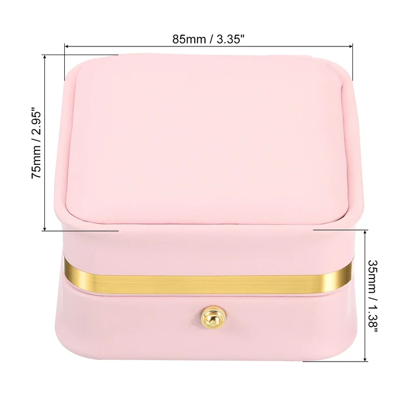 Velvet Necklace Box, Single Slot Jewelry Holder for Wedding Style 3, Blue
