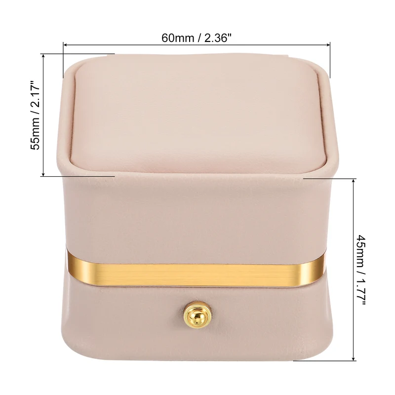 Velvet Ring Box, Single Slot Wedding Ring Box Jewelry Holder Style 2, Blue