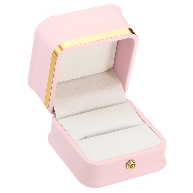 Velvet Ring Box, Single Slot Wedding Ring Box Jewelry Holder Style 2, Blue