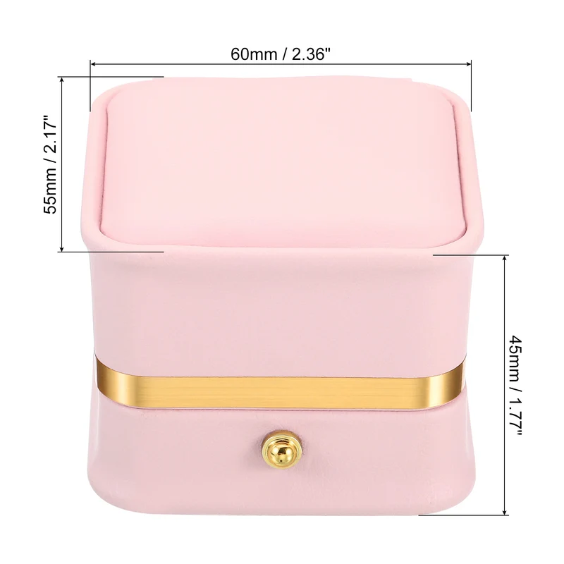 Velvet Ring Box, Single Slot Wedding Ring Box Jewelry Holder Style 2, Blue