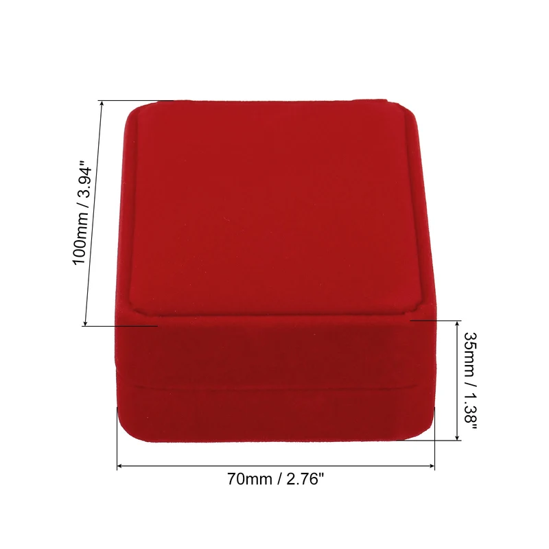 Velvet Necklace Box Single Slot Jewelry Holder for Wedding Style 2, Gray