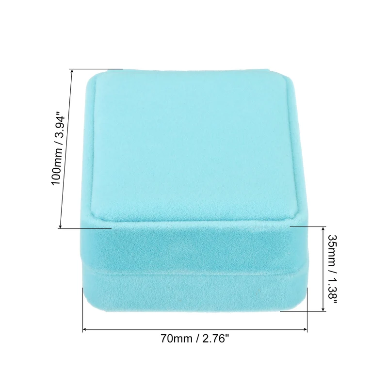 Velvet Necklace Box Single Slot Jewelry Holder for Wedding Style 2, Gray