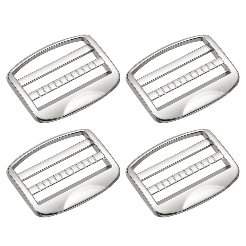 Uxcell Metal Ladder Buckle Slider Tri-Glider Metal Adjustable Buckles for Backpack Strap