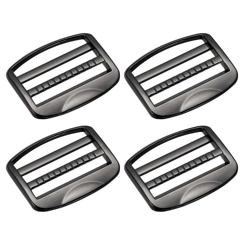 Uxcell Metal Ladder Buckle Slider Tri-Glider Metal Adjustable Buckles for Backpack Strap