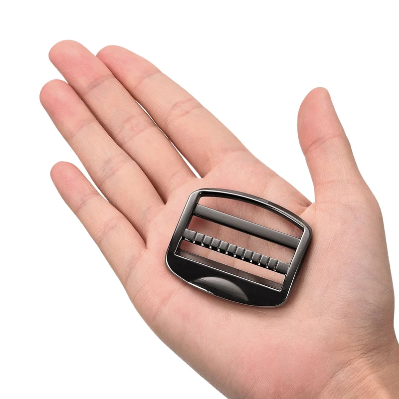 Uxcell Metal Ladder Buckle Slider Tri-Glider Metal Adjustable Buckles for Backpack Strap