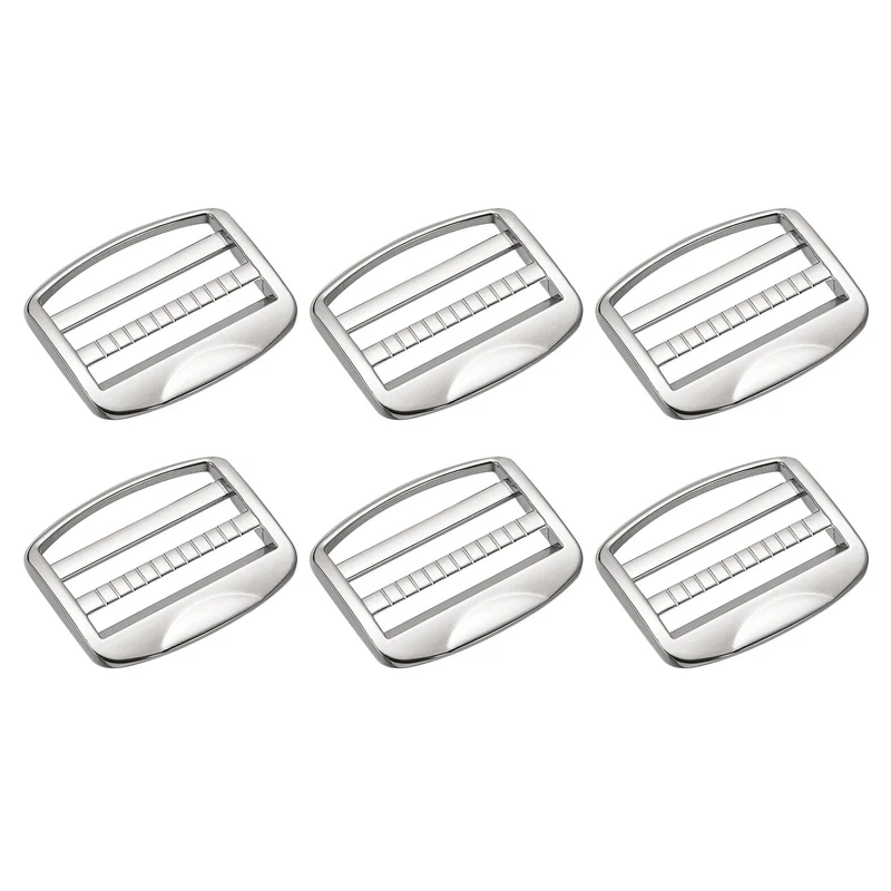 Uxcell Metal Ladder Buckle Slider Tri-Glider Metal Adjustable Buckles, for Backpack Strap