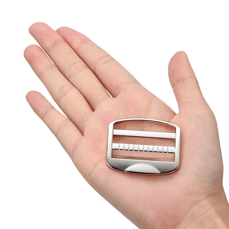Uxcell Metal Ladder Buckle Slider Tri-Glider Metal Adjustable Buckles, for Backpack Strap