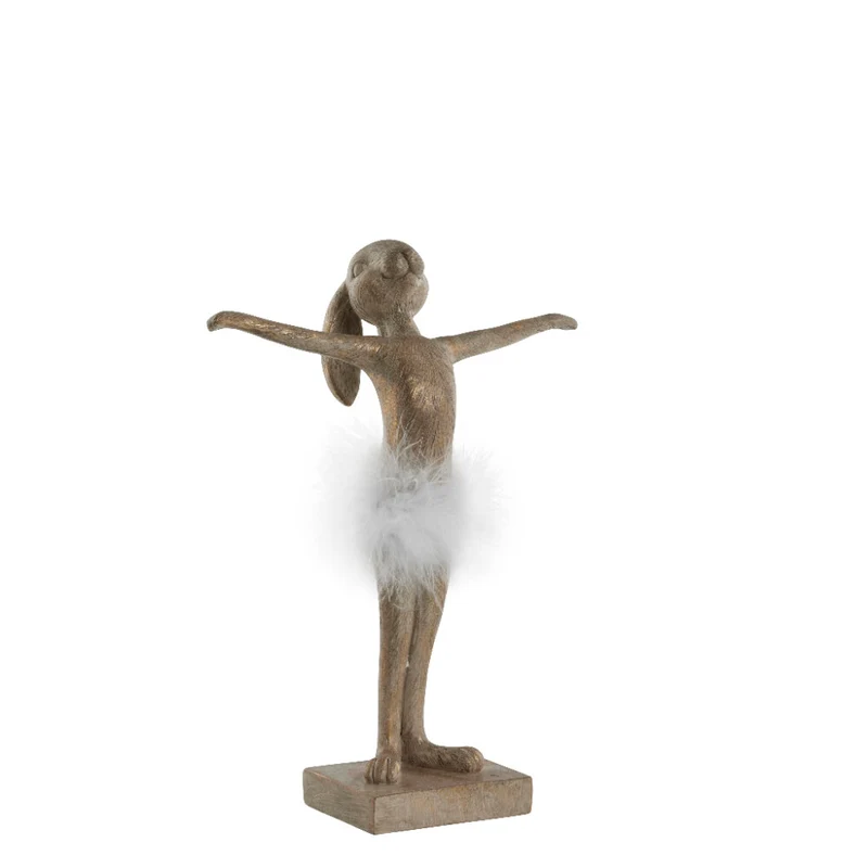 Semilla Osterhasen Figur H26,5 cm. hell gold
