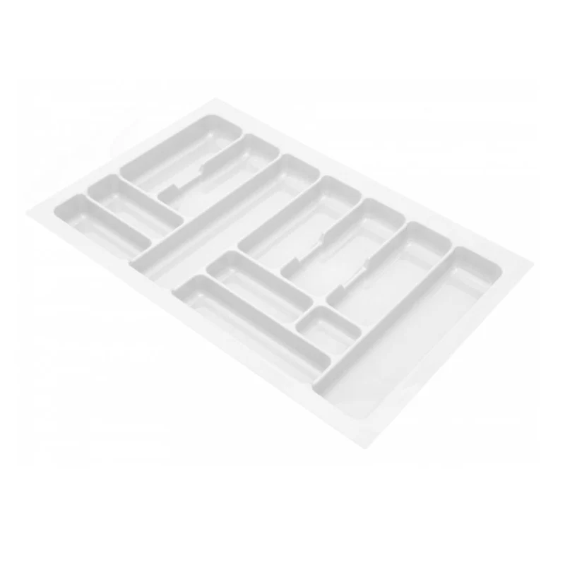 Besteckeinsatz für Schublade, Korpusbreite: 800mm, Tiefe: 490mm - Weiß