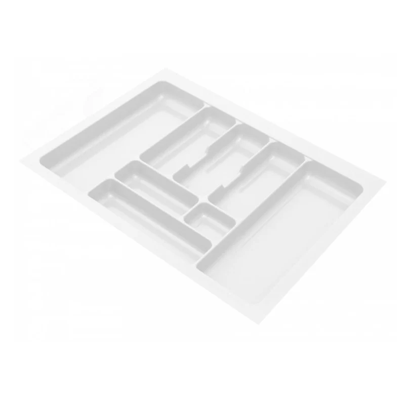 Besteckeinsatz für Schublade, Korpusbreite: 700mm, Tiefe: 490mm - Weiß