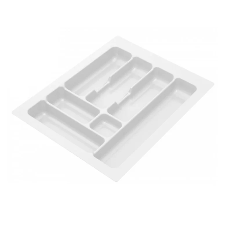 Besteckeinsatz für Schublade, Korpusbreite: 450mm, Tiefe: 490mm - Weiß