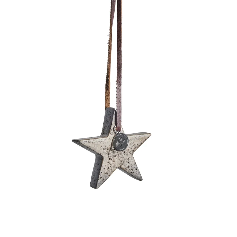 Elina Marmorstern 6,5 cm braun