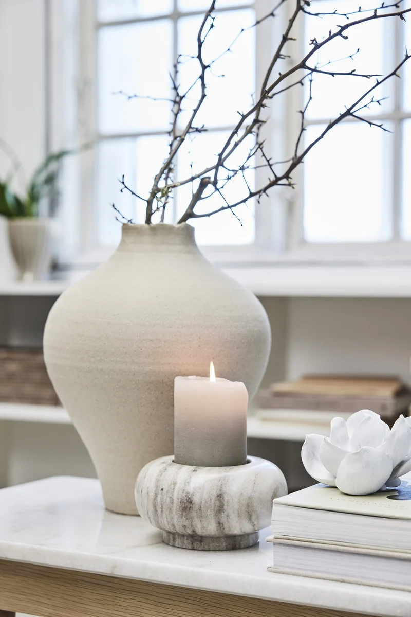 Hesille Vase 32 cm. leinen