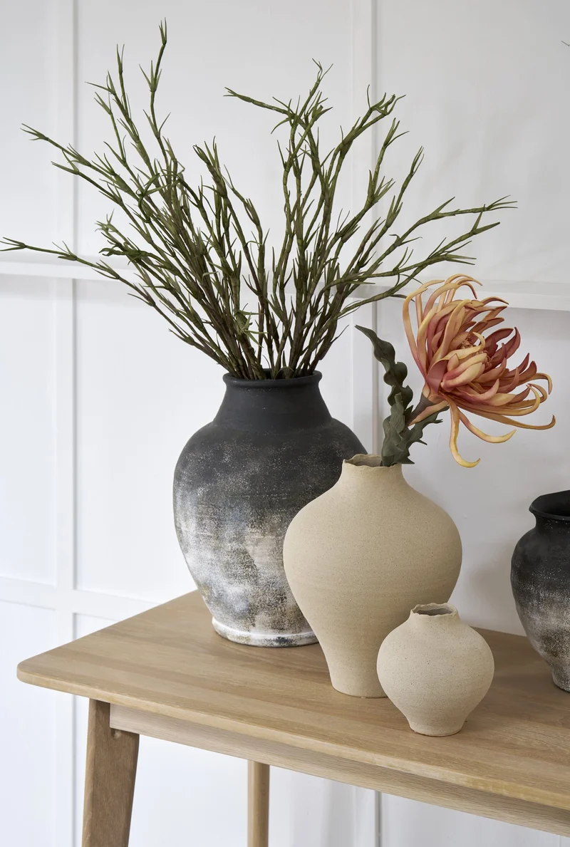 Hesille Vase 16,5 cm. leinen