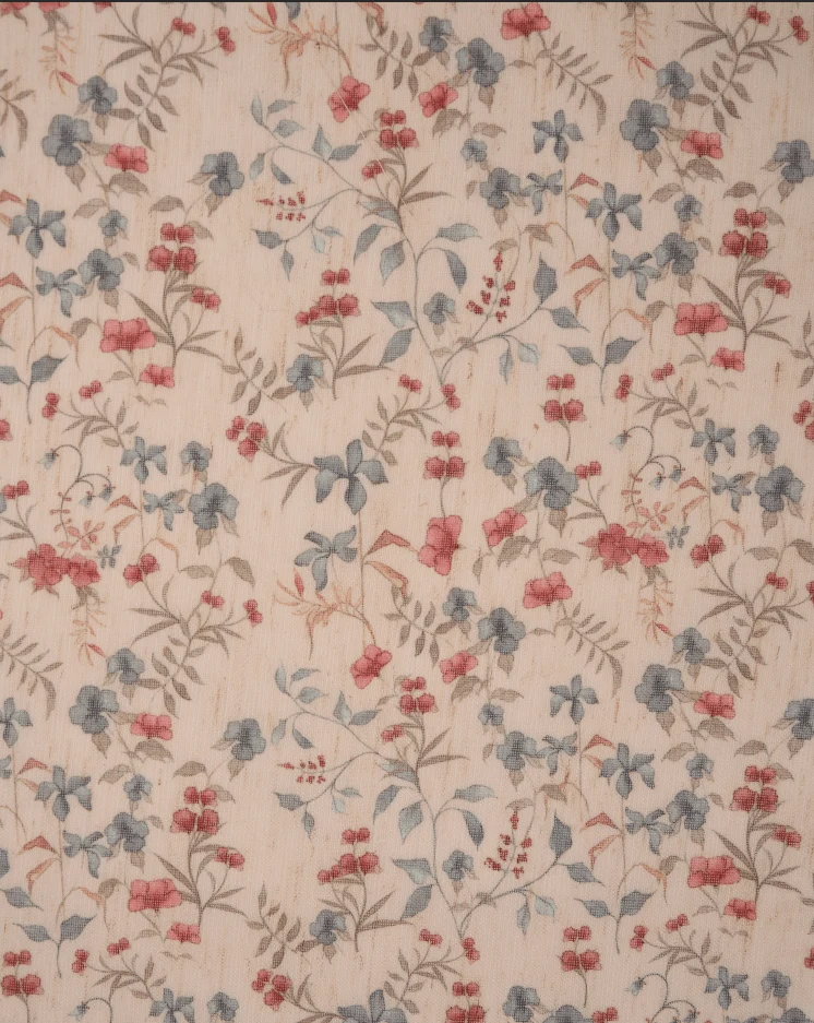 Sway Floral Patterned Sheer Custom Curtain