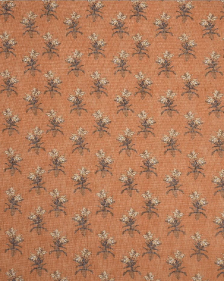 Rhythm Floral Patterned Sheer Custom Curtain