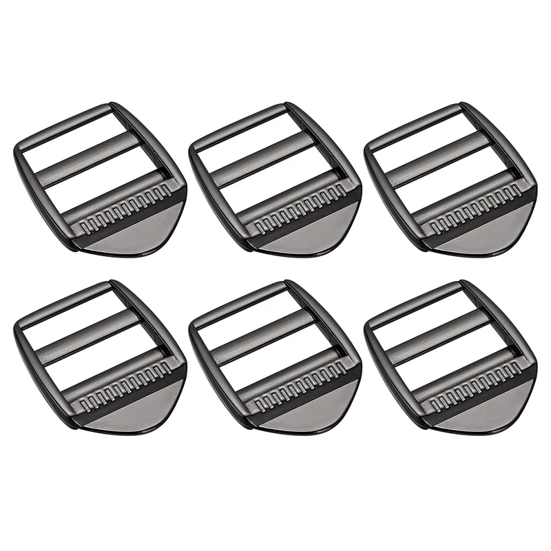 Uxcell Metal Ladder Buckle Slider Tri-Glider Metal Adjustable Buckles for Webbing Backpack Strap