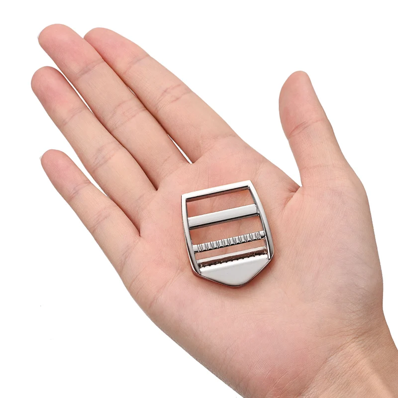 Uxcell Metal Ladder Buckle Slider Tri-Glider Metal Adjustable Buckles for Webbing Backpack Strap