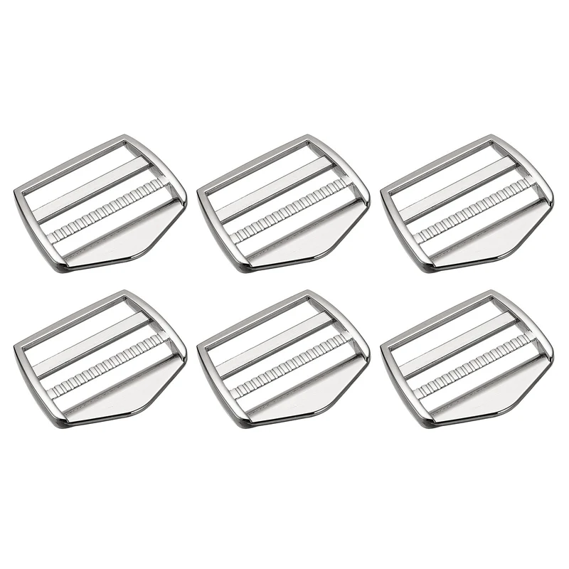Uxcell Metal Ladder Buckle Slider Tri-Glider Metal Adjustable Buckles for Webbing Backpack Strap