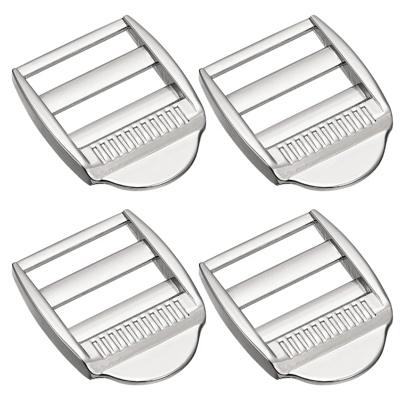 Uxcell Metal Ladder Buckle Slider Tri-Glider Metal Adjustable Buckles, for Webbing Backpack Strap