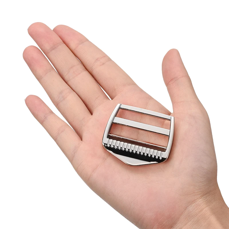 Uxcell Metal Ladder Buckle Slider Tri-Glider Metal Adjustable Buckles, for Webbing Backpack Strap
