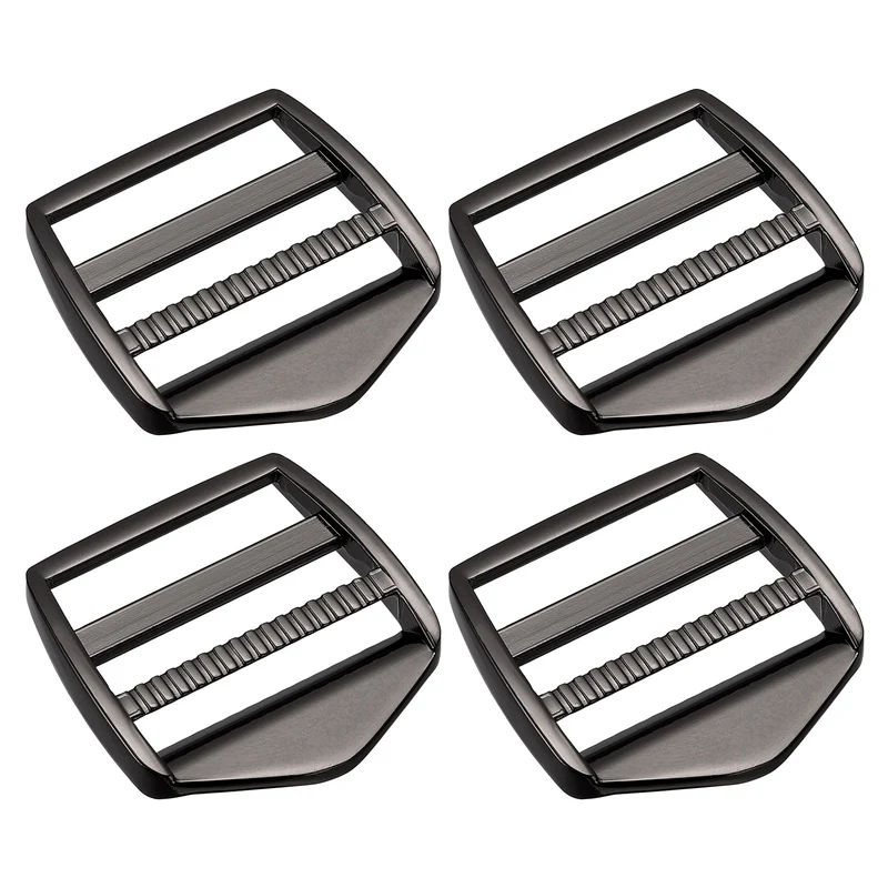 Uxcell Metal Ladder Buckle Slider Tri-Glider Metal Adjustable Buckles, for Webbing Backpack Strap