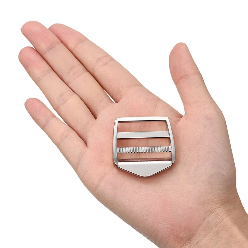 Uxcell Metal Ladder Buckle Slider Tri-Glider Metal Adjustable Buckles, for Webbing Backpack Strap