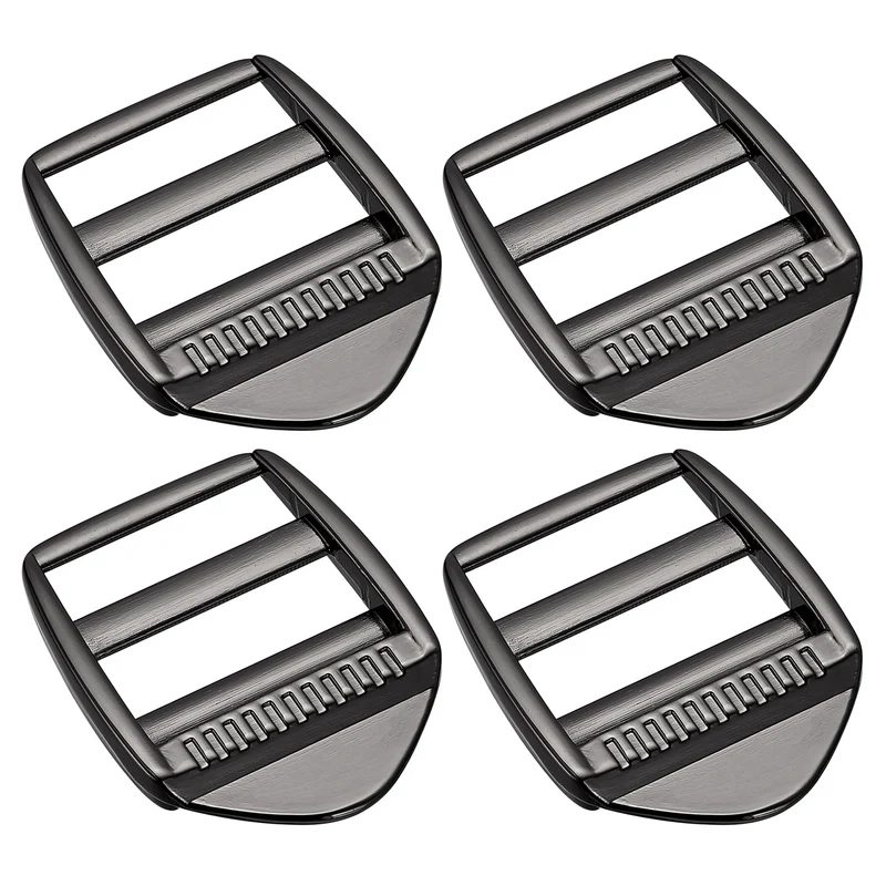 Uxcell Metal Ladder Buckle Slider Tri-Glider Metal Adjustable Buckles, for Webbing Backpack Strap