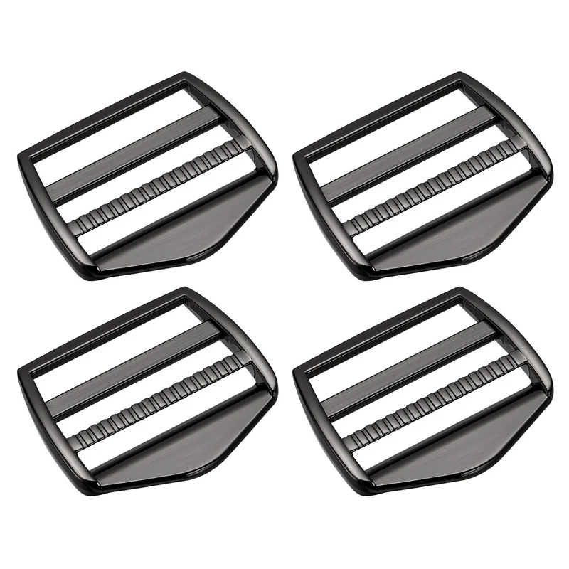 Uxcell Metal Ladder Buckle Slider Tri-Glider Metal Adjustable Buckles, for Webbing Backpack Strap
