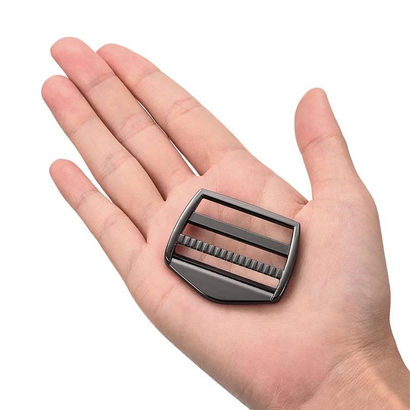 Uxcell Metal Ladder Buckle Slider Tri-Glider Metal Adjustable Buckles, for Webbing Backpack Strap