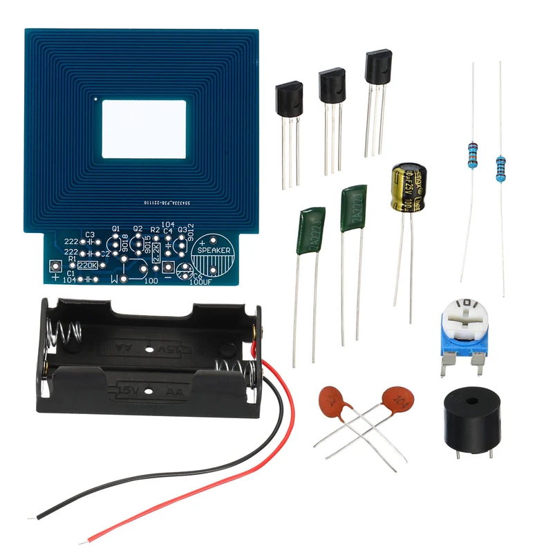 Soldering Practice Board, Electronics Kit Prototype PCB Board DIY Welding Circuit Metal Detector SMD/SMT for Beginner Experiment Teaching, 3V