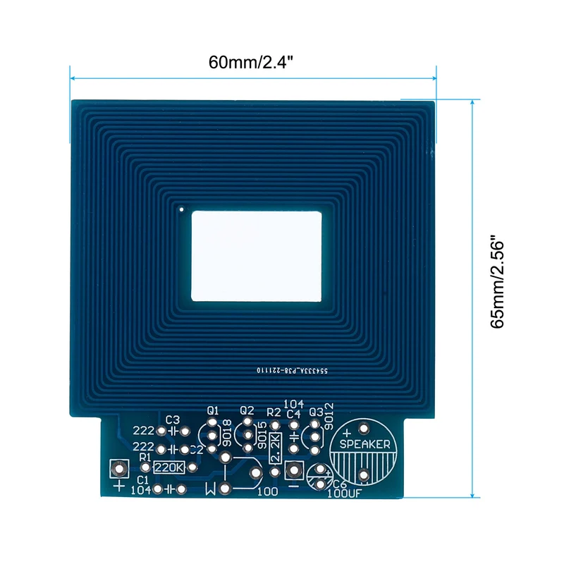 Soldering Practice Board, Electronics Kit Prototype PCB Board DIY Welding Circuit Metal Detector SMD/SMT for Beginner Experiment Teaching, 3V