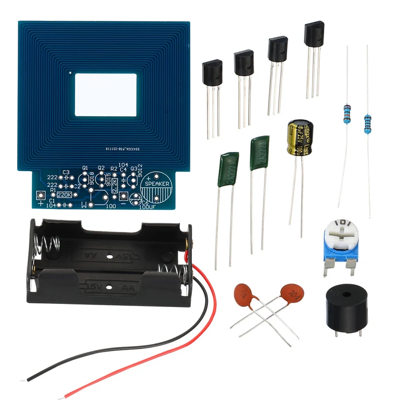 Soldering Practice Board, Electronics Kit Prototype PCB Board DIY Welding Circuit Metal Detector SMD/SMT for Beginner Experiment Teaching, 3V
