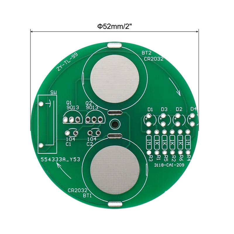 Soldering Practice Board, Electronics Kit Prototype PCB Board DIY Welding Circuit LED Rotary Gyroscope SMT/SMD for Beginner Experiment Teaching