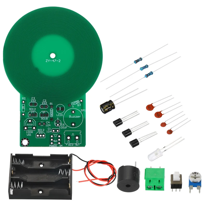 Soldering Practice Board, Electronics Kit Prototype PCB Board DIY Welding Circuit Metal Detector SMT/SMD for Beginner Experiment Teaching, 3-5V