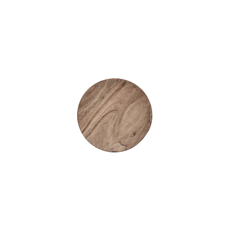 Merle Tablett Ø22 cm. natur Acacia Holz