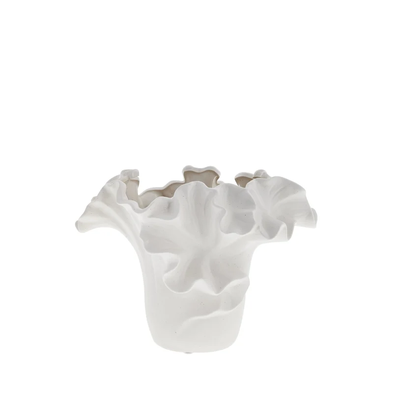 Isolde Vase H17,4 cm. weiss