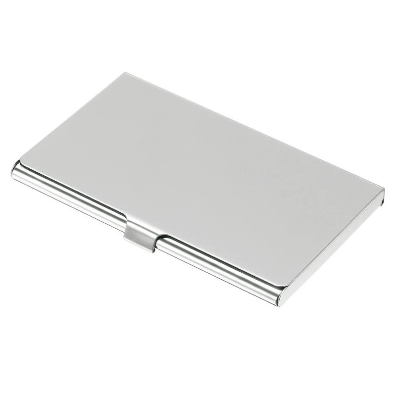 Business Card Holder, Reflective Stainless Steel Flip Slim Name Cards Case