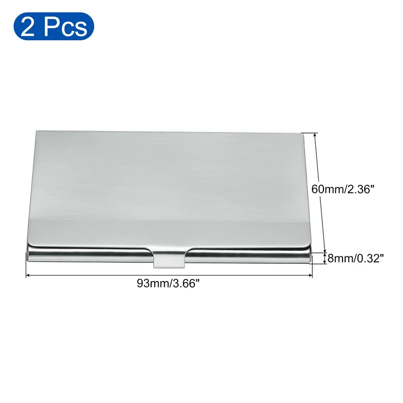 Business Card Holder, Stainless Steel Flip Cover Slim Cards Case